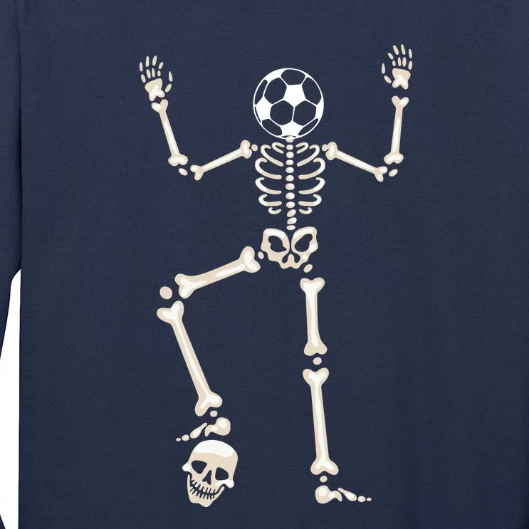 Dabbing Skeleton Soccer Halloween Tall Long Sleeve T-Shirt