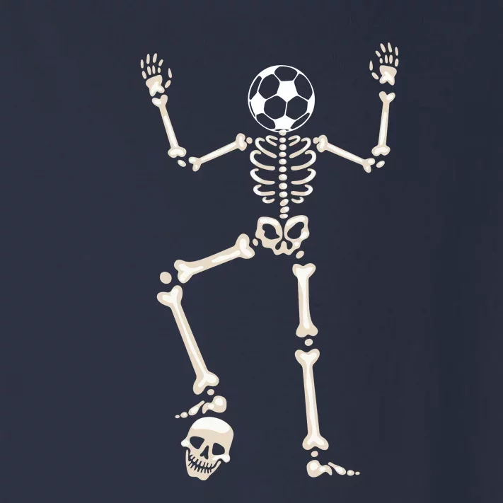 Dabbing Skeleton Soccer Halloween Toddler Long Sleeve Shirt