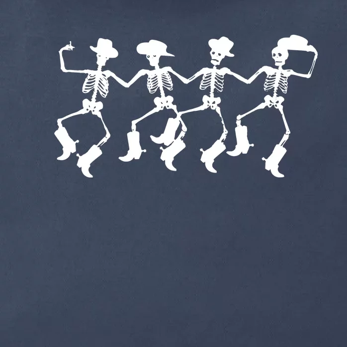 Dancing Skeletons Spooky Halloween Cowboys Line Dance Zip Tote Bag