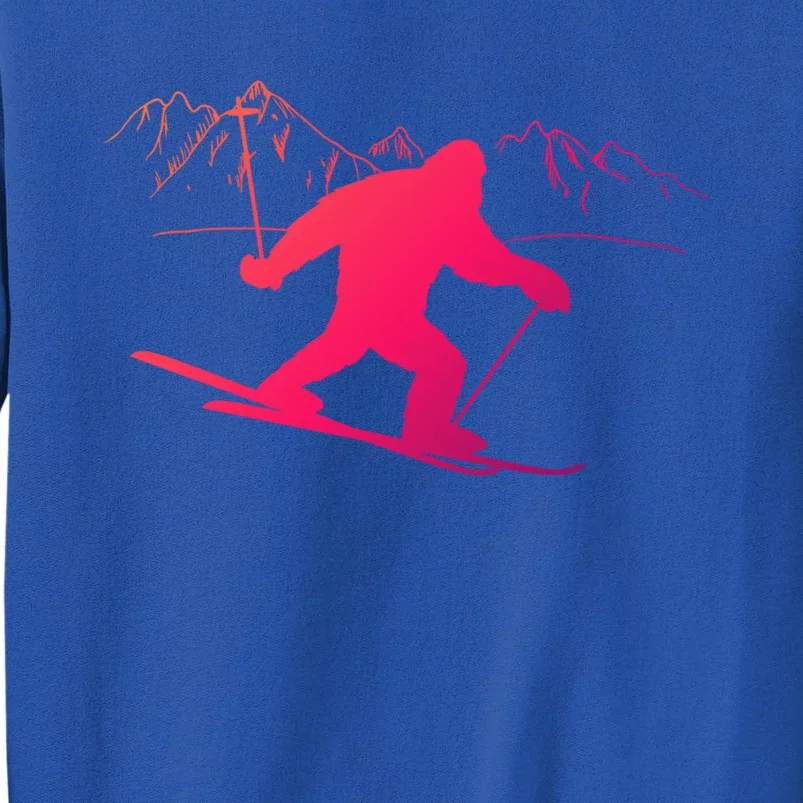 Downhill Snow Skiing Bigfoot Ski Winter Sports Alpine Gift Tall Sweatshirt