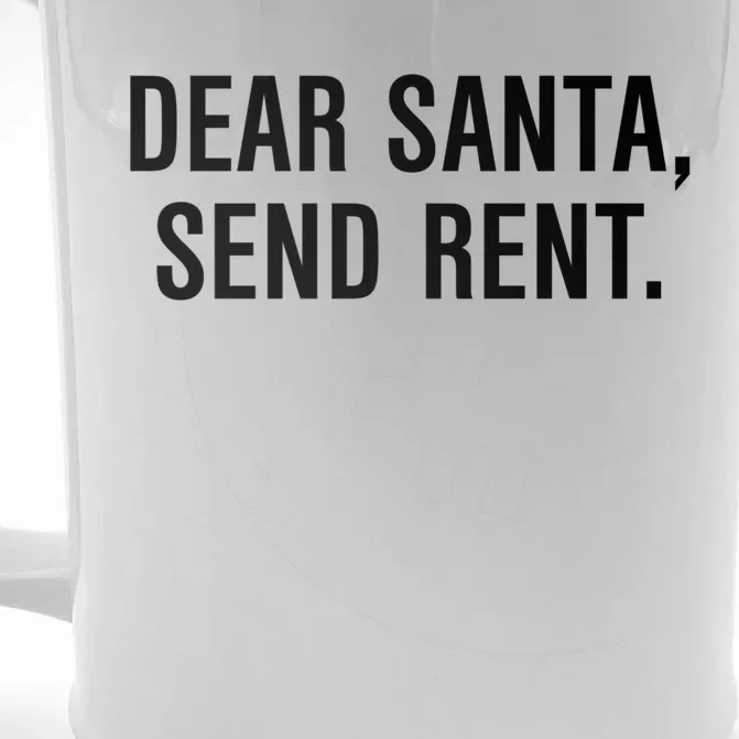 Dear Santa Send Rent Gift Front & Back Beer Stein