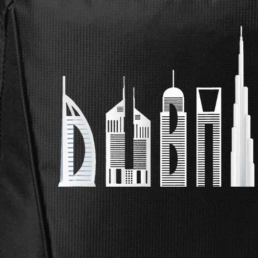 Dubai Skyline Souvenir Famous Buildings Typography City Backpack