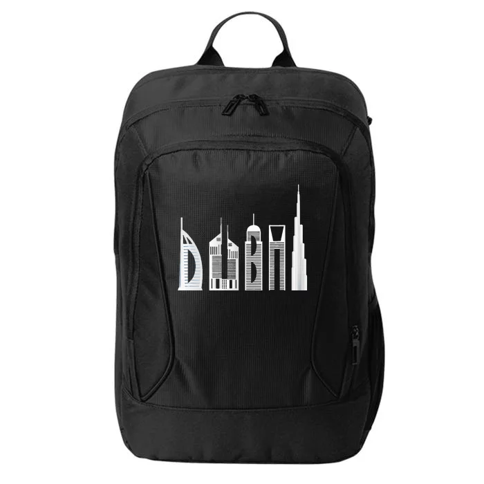 Dubai Skyline Souvenir Famous Buildings Typography City Backpack