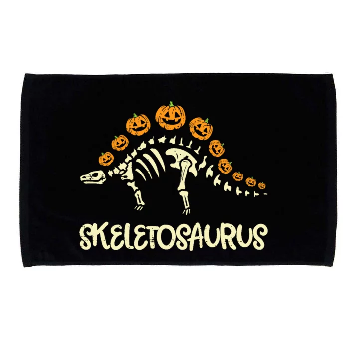 Dinosaur Skeleton Stegosaurus Halloween Boy Microfiber Hand Towel