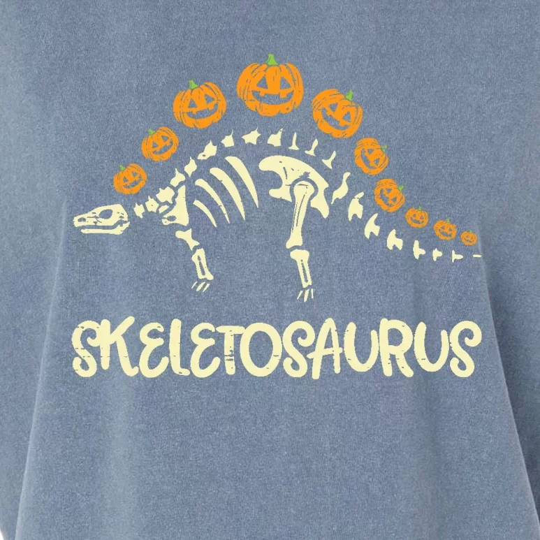 Dinosaur Skeleton Stegosaurus Halloween Boy Garment-Dyed Women's Muscle Tee