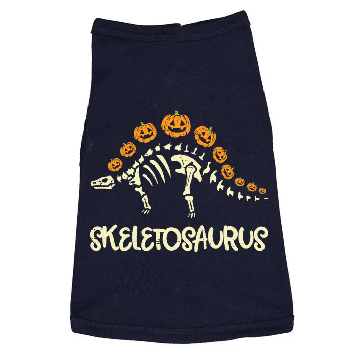 Dinosaur Skeleton Stegosaurus Halloween Boy Doggie Tank