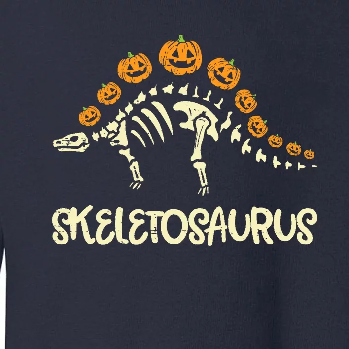 Dinosaur Skeleton Stegosaurus Halloween Boy Toddler Sweatshirt