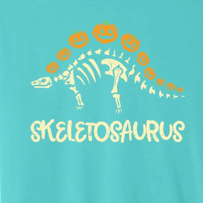 Dinosaur Skeleton Stegosaurus Halloween Boy ChromaSoft Performance T-Shirt