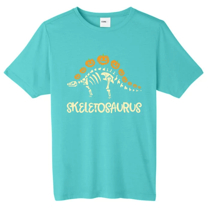 Dinosaur Skeleton Stegosaurus Halloween Boy ChromaSoft Performance T-Shirt