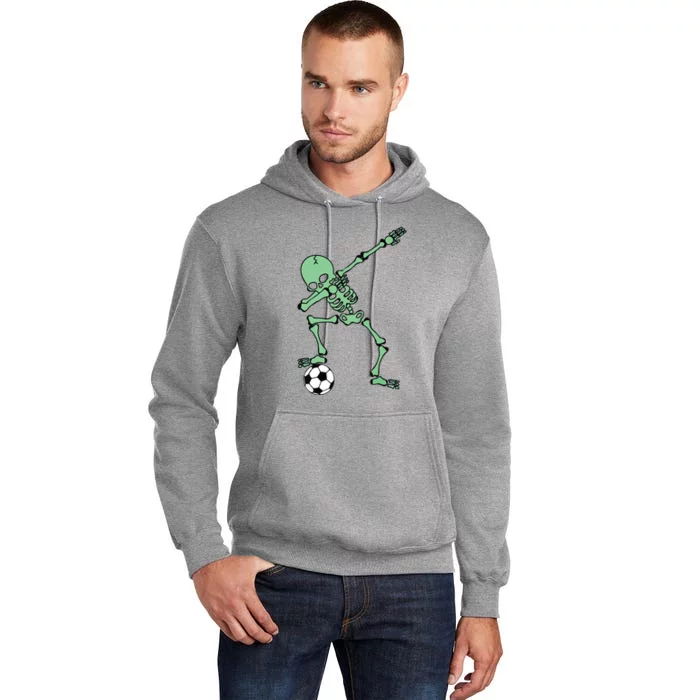 Dabbing Skeleton Soccer Halloween Dab Tall Hoodie