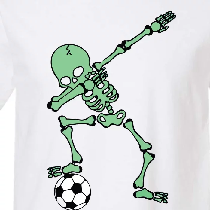 Dabbing Skeleton Soccer Halloween Dab Garment-Dyed Heavyweight T-Shirt