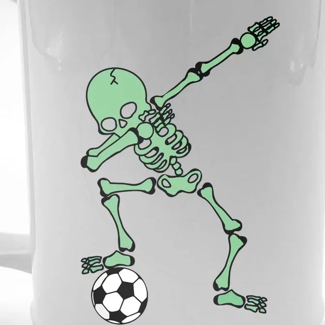 Dabbing Skeleton Soccer Halloween Dab Front & Back Beer Stein