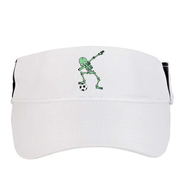 Dabbing Skeleton Soccer Halloween Dab Adult Drive Performance Visor