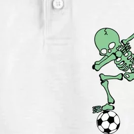 Dabbing Skeleton Soccer Halloween Dab Dry Zone Grid Performance Polo