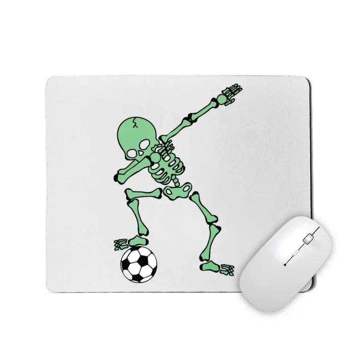 Dabbing Skeleton Soccer Halloween Dab Mousepad