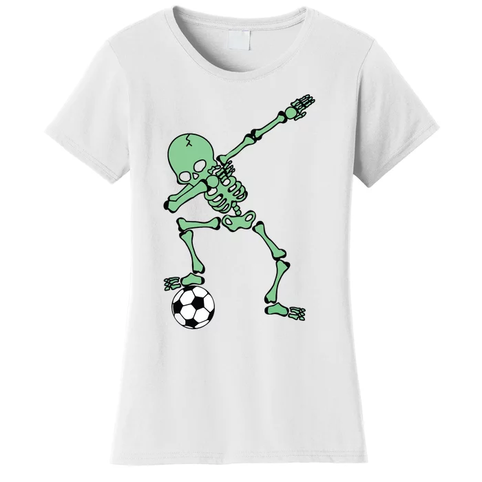 Dabbing Skeleton Soccer Halloween Dab Women's T-Shirt