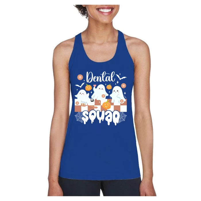 Dental Squad Spooky Dentist Team Halloween Dentistry Crew Great Gift Women's Racerback Tank