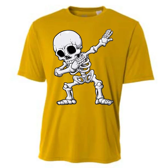 Dabbing Skeleton Skull Rib Cage Dab Dance Cooling Performance Crew T-Shirt