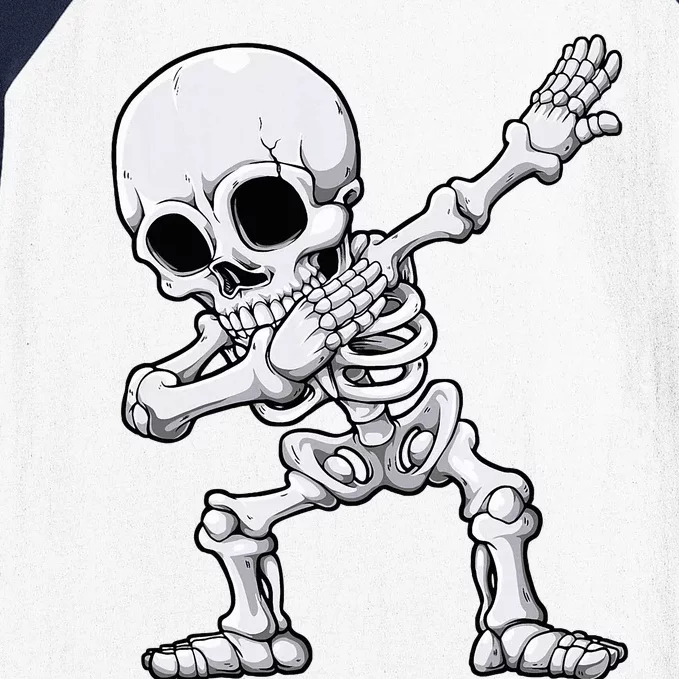 Dabbing Skeleton Skull Rib Cage Dab Dance Baseball Sleeve Shirt