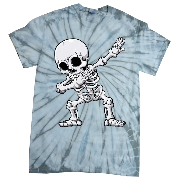 Dabbing Skeleton Skull Rib Cage Dab Dance Tie-Dye T-Shirt