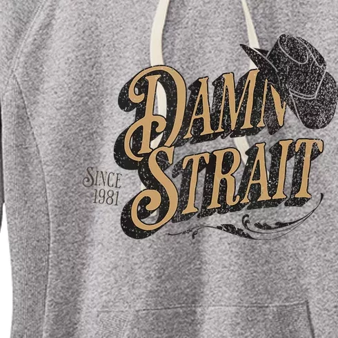 Damn S.T.R.A.I.T Since 1981 Country Music Cowgirl Western Women's Fleece Hoodie