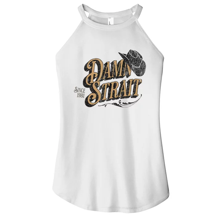 Damn S.T.R.A.I.T Since 1981 Country Music Cowgirl Western Women’s Perfect Tri Rocker Tank