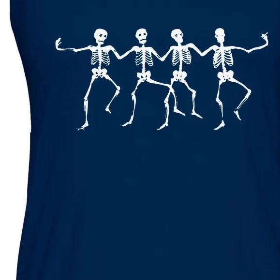 Dancing Sirtaki Spooky Skeletons Halloween Design Gift Ladies Essential Flowy Tank