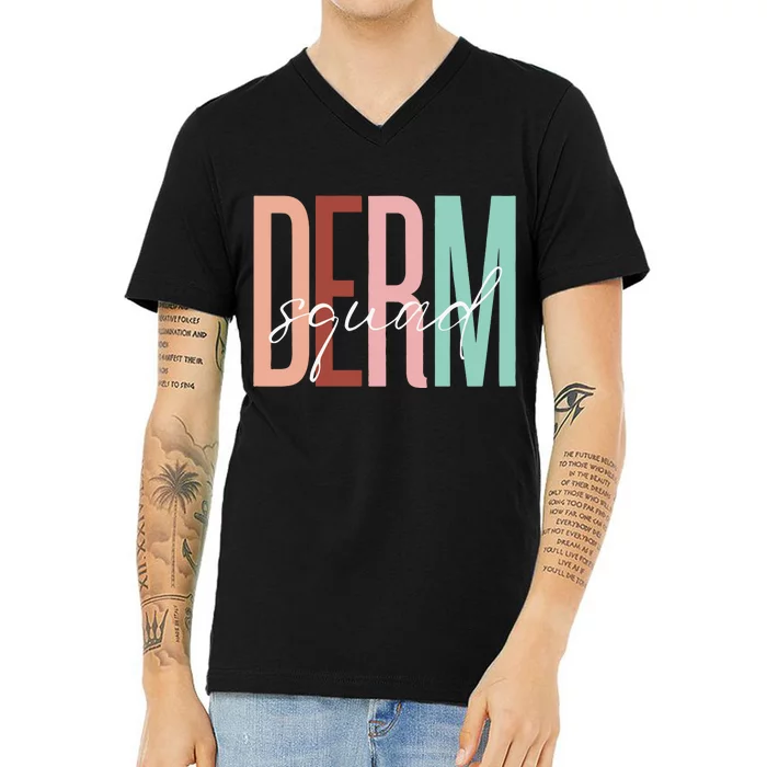 Dermatology Squad Sweatshirt For Dermatologists Dermatology Skincare V-Neck T-Shirt