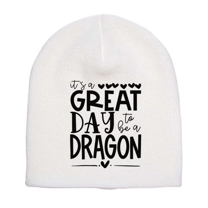 Dragons School Sports Fan Team Spirit Great Day Short Acrylic Beanie