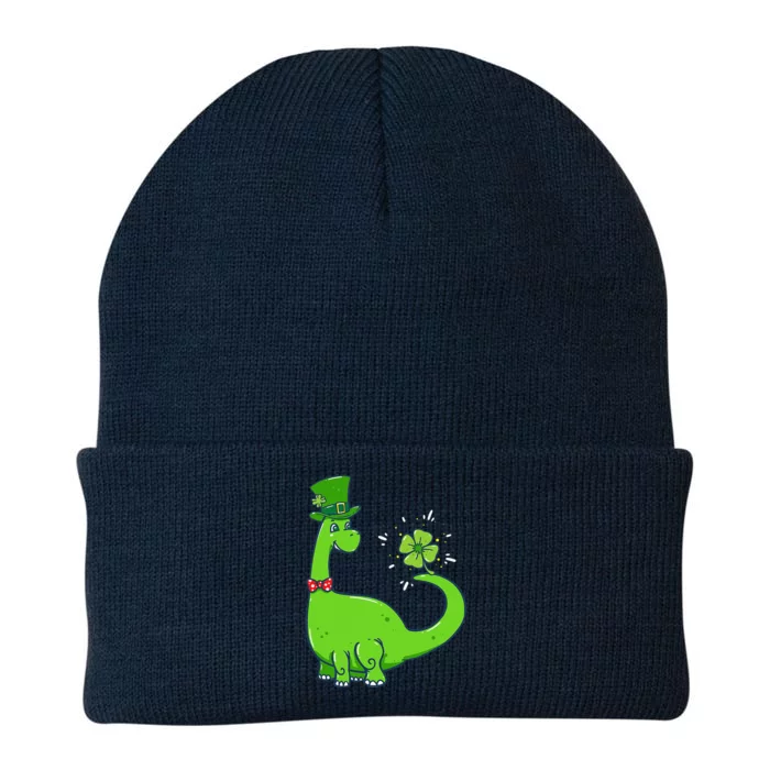 Dinosaur Shamrock St Patrick's Day Knit Cap Winter Beanie