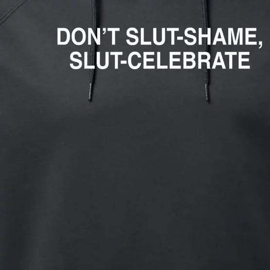 Dont Slut Shame Slut Celebrate Funny Performance Fleece Hoodie