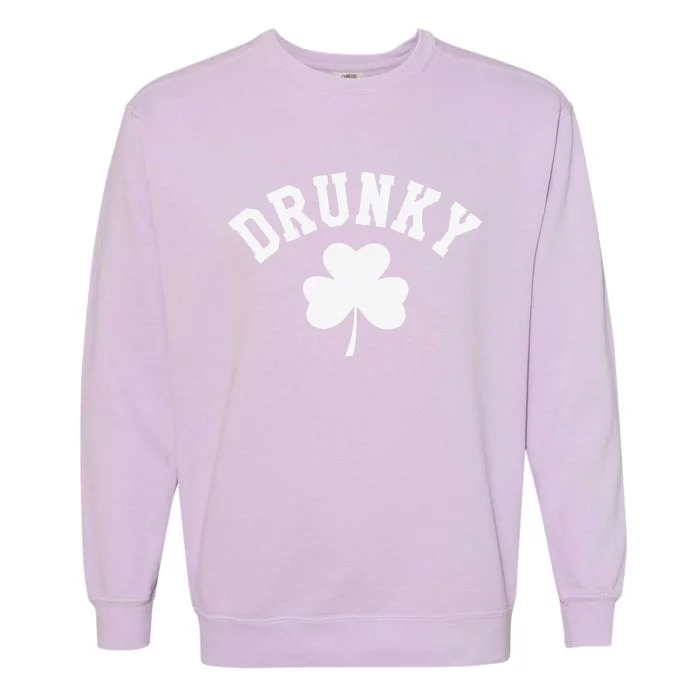 Drunky Shamrock Saint Patrick's Day Garment-Dyed Sweatshirt