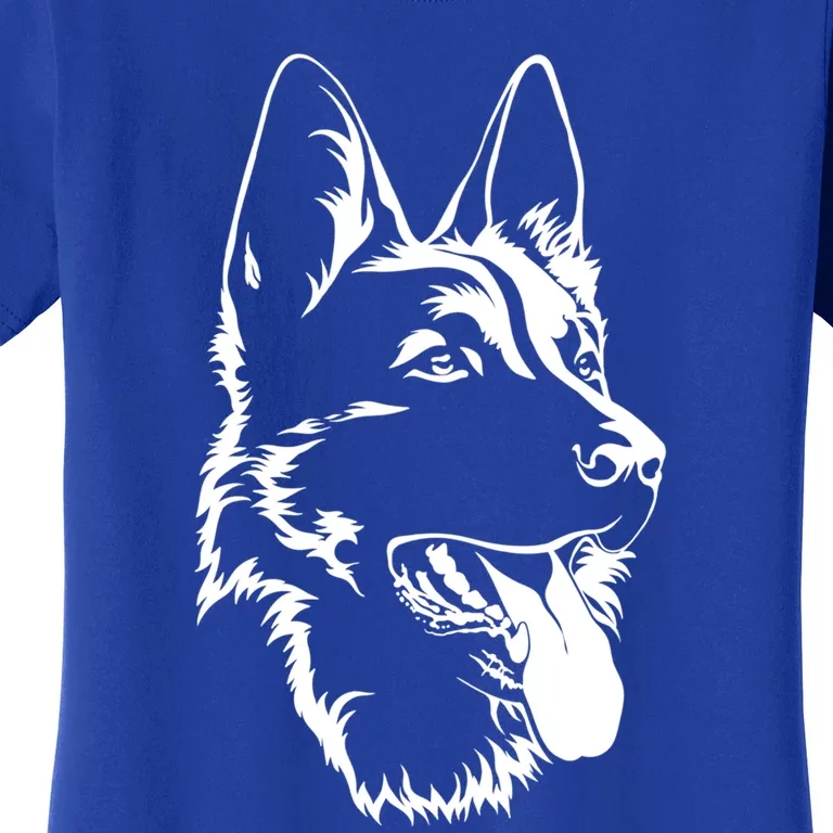 Dog Silhouette Sitting Cute Gift Ger Shepherd Gift Women's T-Shirt