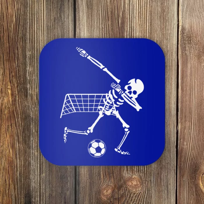 Dabbing Skeleton Soccer Humor Funny Halloween Gift Funny Coaster