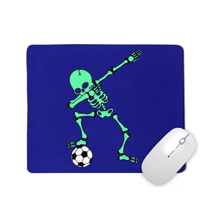 Dabbing Skeleton Soccer Halloween Dab Mousepad