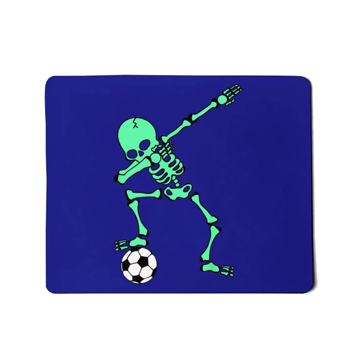 Dabbing Skeleton Soccer Halloween Dab Mousepad