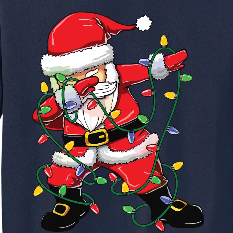 Dabbing Santa Shirts For Boy Girls Christmas Tree Lights Tall Sweatshirt