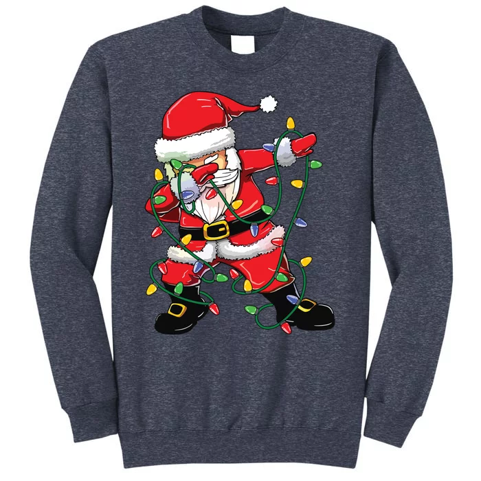 Dabbing Santa Shirts For Boy Girls Christmas Tree Lights Sweatshirt