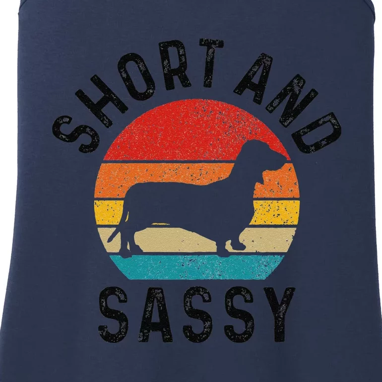 Dachshund Short & Sassy Wiener Dog Doxie Mom Funny Cute Gift Ladies Essential Tank