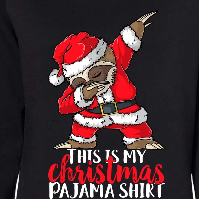 Dabbing Santa Sloth Christmas Pajama Gift Merry Slothmas Meaningful Gift Womens California Wash Sweatshirt