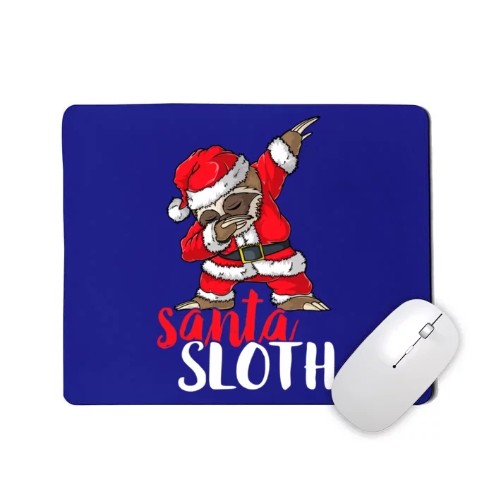 Dabbing Santa Sloth Merry Slothmas Christmas Pajama Funny Gift Mousepad