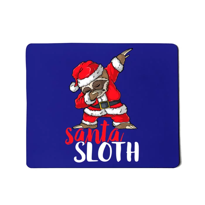 Dabbing Santa Sloth Merry Slothmas Christmas Pajama Funny Gift Mousepad