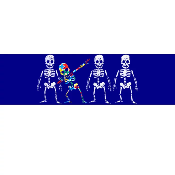 Dabbing Skeleton Stand Out Puzzle Autism Awareness Gift Bumper Sticker