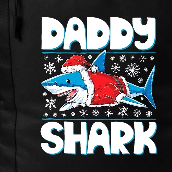 Daddy Sharkmas Shark Santa Hat Christmas Lights Boys Xmas Daily Commute Backpack