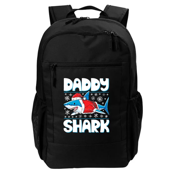 Daddy Sharkmas Shark Santa Hat Christmas Lights Boys Xmas Daily Commute Backpack