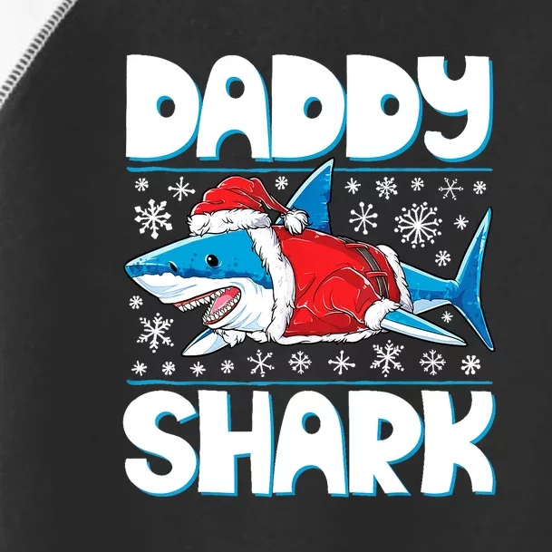 Daddy Sharkmas Shark Santa Hat Christmas Lights Boys Xmas Toddler Fine Jersey T-Shirt