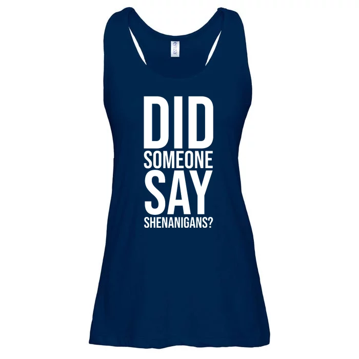 Did Someone Say Shenanigans Funny St Patricks Day Ladies Essential Flowy Tank