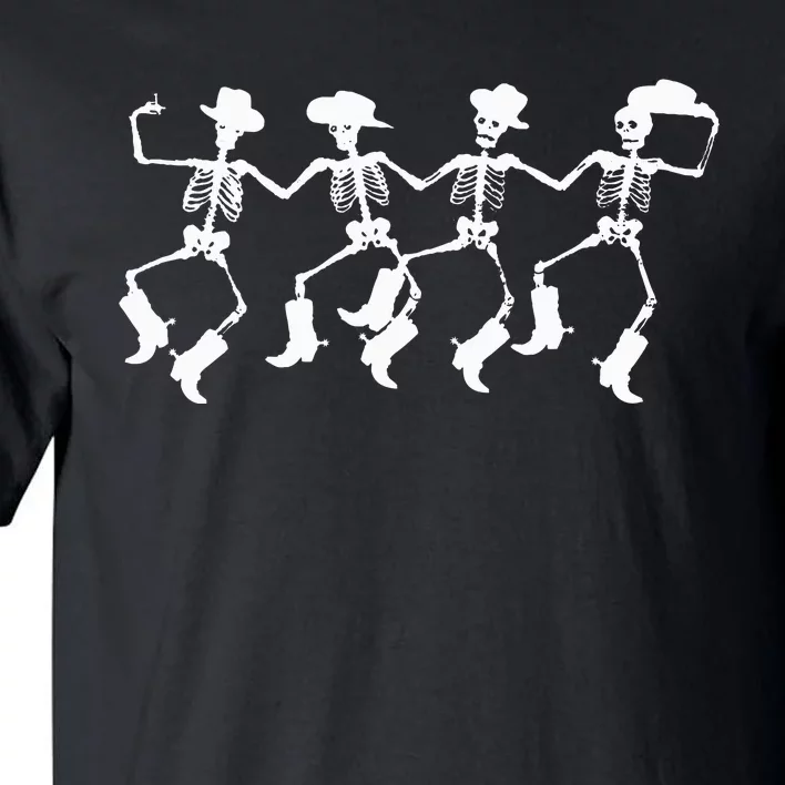 Dancing Skeletons Spooky Halloween Cowboys Line Dance Tall T-Shirt