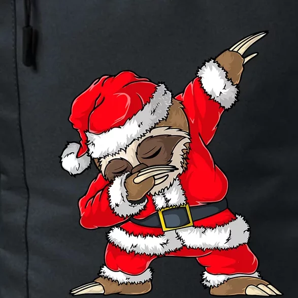 Dabbing Santa Sloth Merry Slothmas Christmas Pajama Funny Gift Daily Commute Backpack