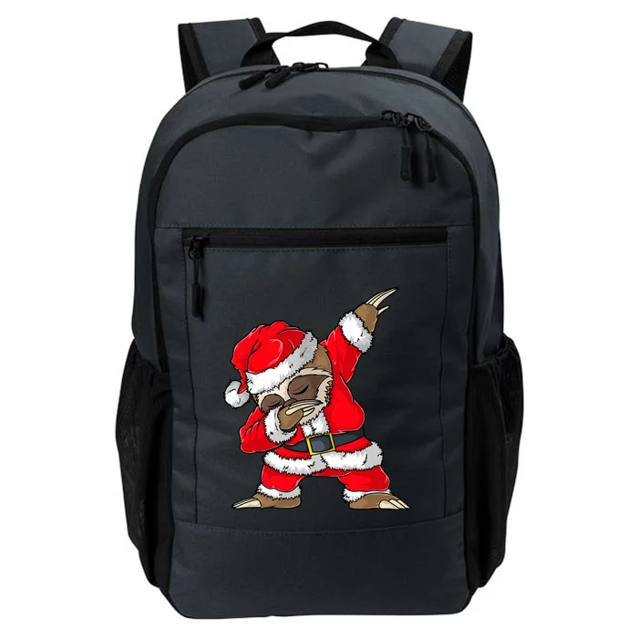 Dabbing Santa Sloth Merry Slothmas Christmas Pajama Funny Gift Daily Commute Backpack